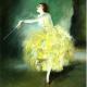 Kvindelig danser, maleri af Everett Shinn